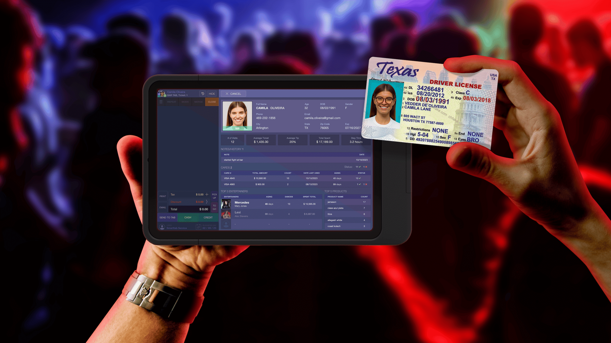 SmartTab identity based customer profile on iPad